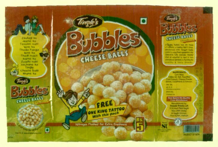 Bubbles (label) Device mark 1197245 Trademark