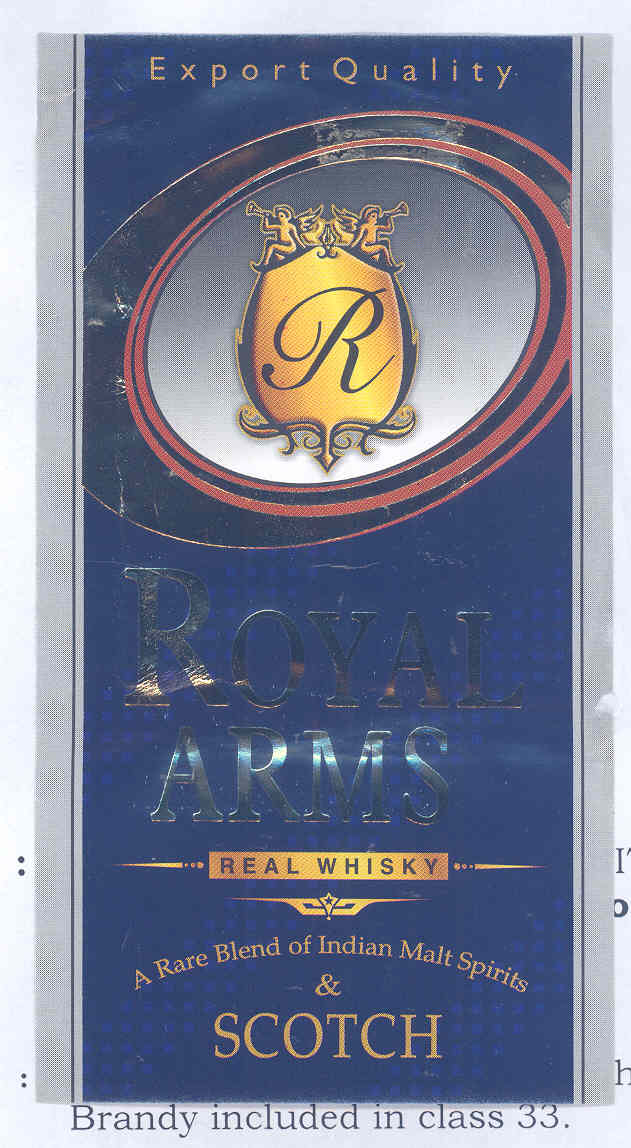 Royal Arms (label) Device mark 1691168 Trademark