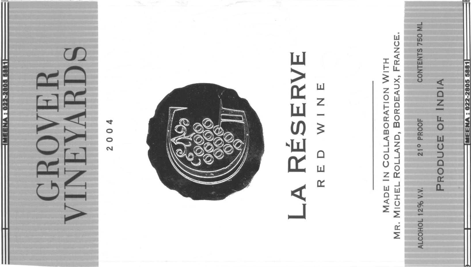 Grover Vineyards Device mark 1601084 Trademark