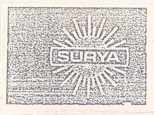 Surya (label) Device mark 655051 Trademark