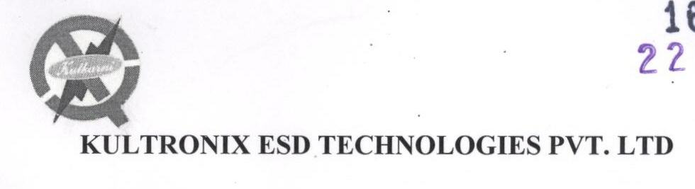 Kultronix Esd Technologies Pvt. Ltd Device mark 1689692 Trademark