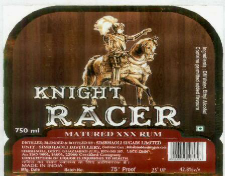 Kinght Racer Device mark 1832454 Trademark