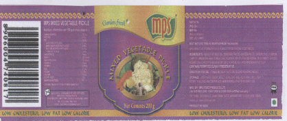 Mps Mixed Vegetable (device) Device mark 2185976 Trademark