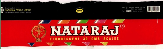 Nataraj Flourescent 30 Cms Scales Device mark 1030670 Trademark