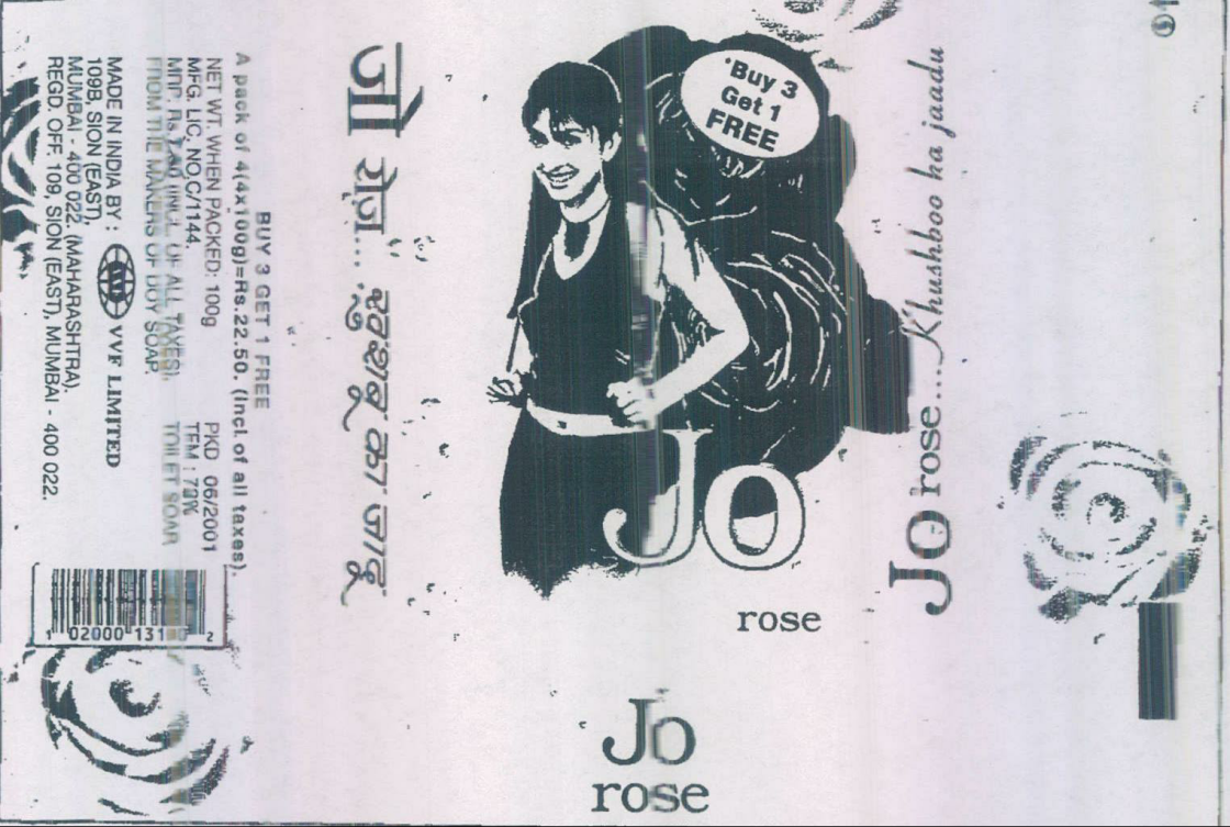 Jo Rose (lable) Device mark 1014758 Trademark