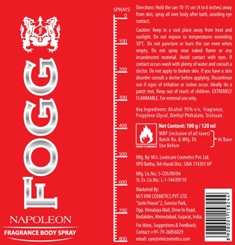 Fogg Fragrance Body Spray - Napoleon Device mark 2264431 Trademark