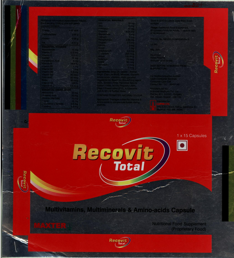 Recovit Total ( Label) Device mark 1851377 Trademark