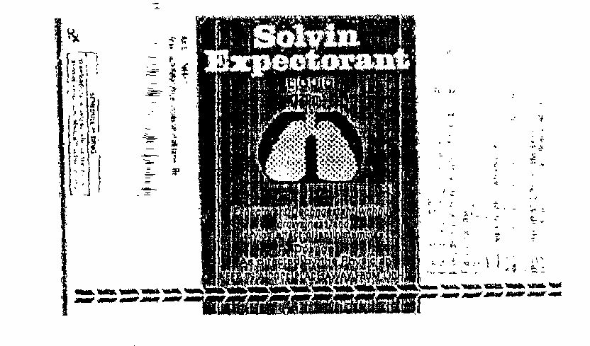Solvin Expectorant (label) Device mark 599638 Trademark
