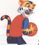 Tiger Device With Football (label) Device mark 1735861 Trademark