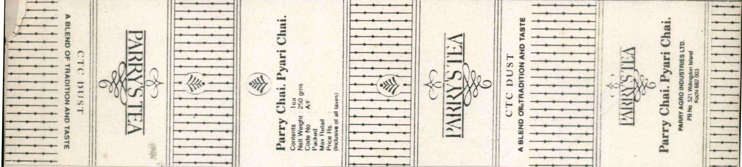 Parry"s Tea Device mark 608724 Trademark