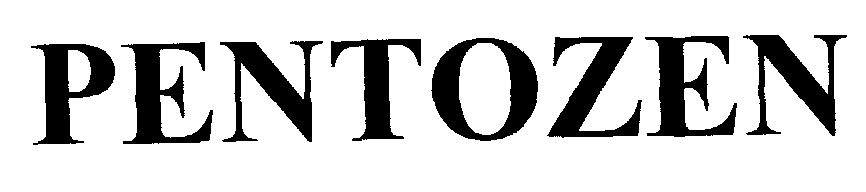 Pentozen (letter Written In Heavy Character) Device mark 1473394 Trademark