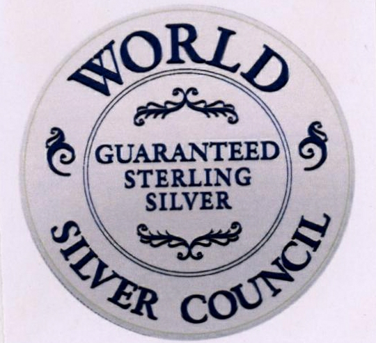 World Silver Council Guranteed Sterling Silver Device mark 1824072 Trademark