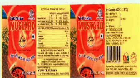 Goldmohar Mustard Lite Device mark 1908116 Trademark