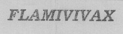 Flamivivax (letter Written In Heavy Character) Device mark 1471046 Trademark