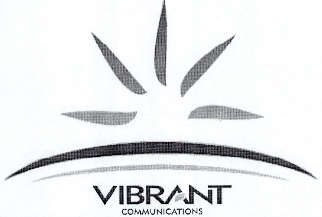 Vibrant Communications (logo) Device mark 1573300 Trademark