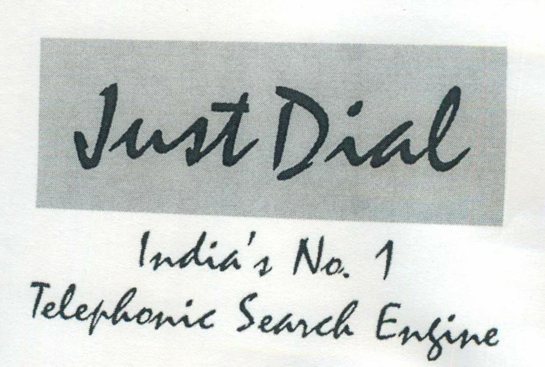 Just Dial India's No. 1 Telephonic Search Engine (label) Device mark 1454696 Trademark