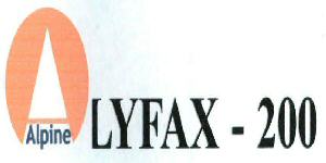 Alpine Lyfax -200 (logo) Device mark 2043321 Trademark
