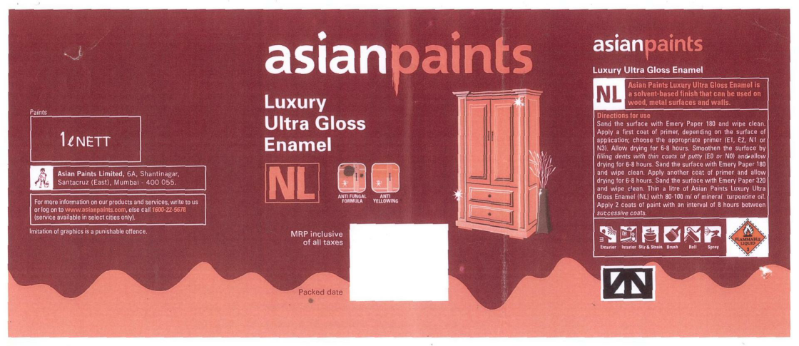 Asian Paints (label) Device mark 1609252 Trademark