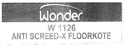 Wonder W 1126 Anti Screed -x Floorkote (label) Device mark 2799731 Trademark