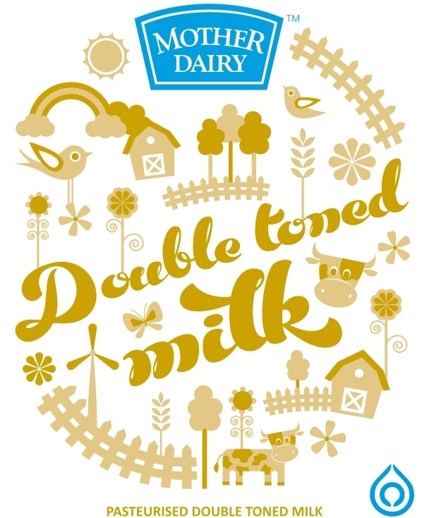 Mother Dairy Pasteurised Double Toned Milk (label) Device mark 2576356 Trademark