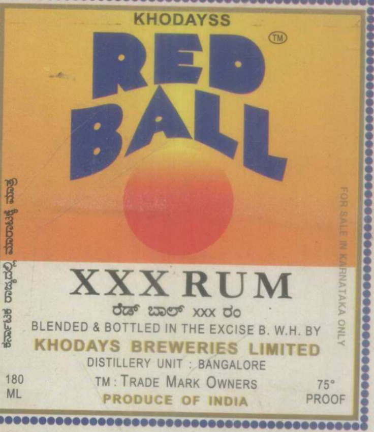 Red Ball Xxx Rum Device mark 945038 Trademark