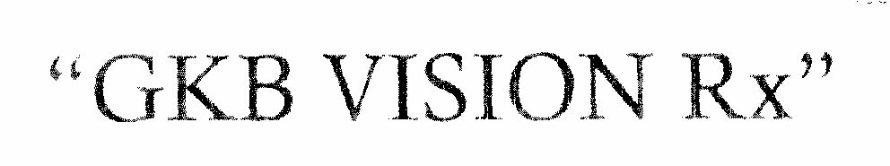 "gkb Vision Rx" (label) Device mark 1472573 Trademark
