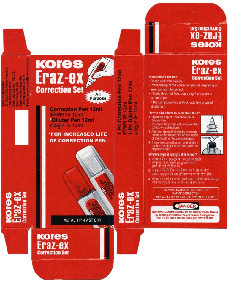 Kores Eraz-ex Correction Set (label) Device mark 2532588 Trademark