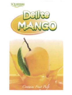 Squeezers Delite Mango With Device Of Mango Device mark 2807900 Trademark
