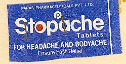 Stopache (label) Device mark 564742 Trademark