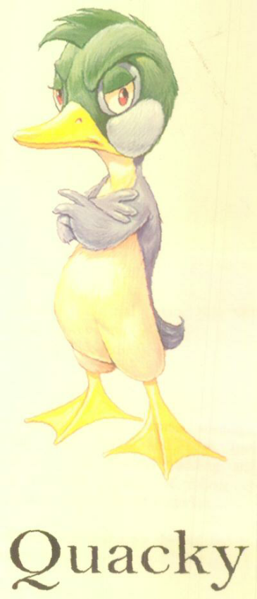 Quacky (logo) Device mark 1622561 Trademark