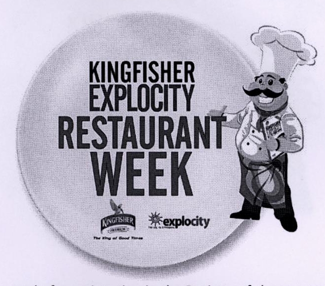 Kingfisher Explocity Restaurant Week Device mark 2275038 Trademark