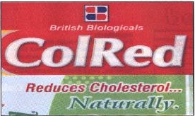 Colred, Reduces Cholestrol..., Naturally Device mark 1789714 Trademark
