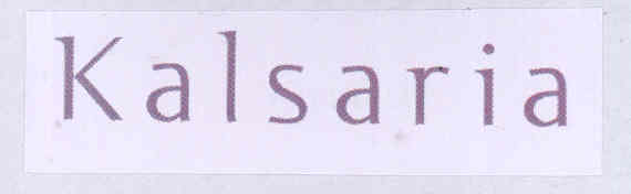 Kalsaria (label) Device mark 1745495 Trademark
