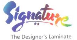 Signature - The Designer's Laminate. Device mark 2957941 Trademark