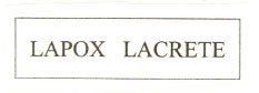 Lapox Lacrete Device mark 1820922 Trademark