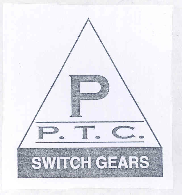 P. T. C. Switch Gears (label) Device mark 936929 Trademark