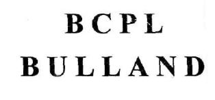 B C P L B U L L A N D Device mark 1683169 Trademark