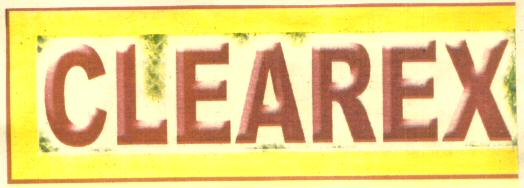 Clearex (label) Device mark 1633243 Trademark