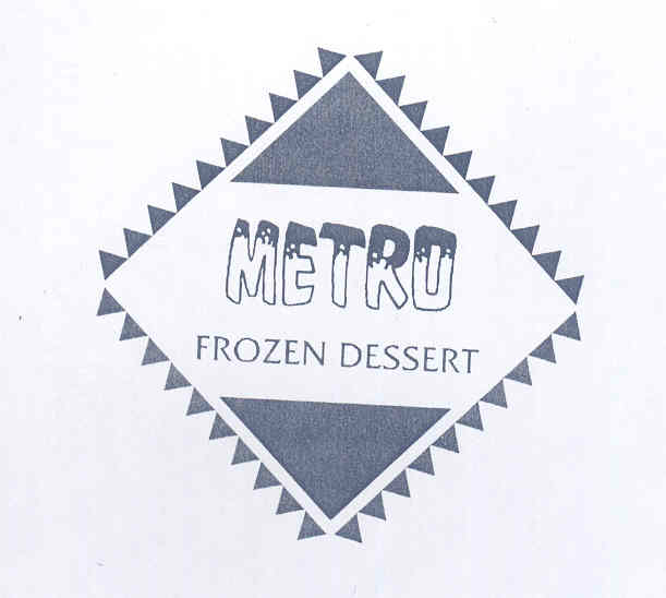 Metro Frozen Dessert Device mark 1580986 Trademark