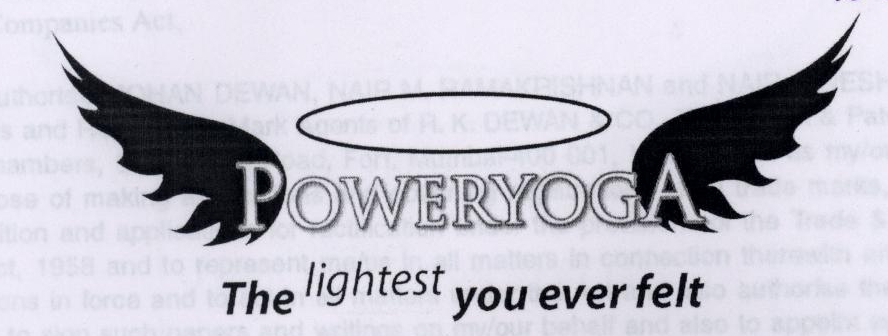 Poweryoga Device mark 1989582 Trademark