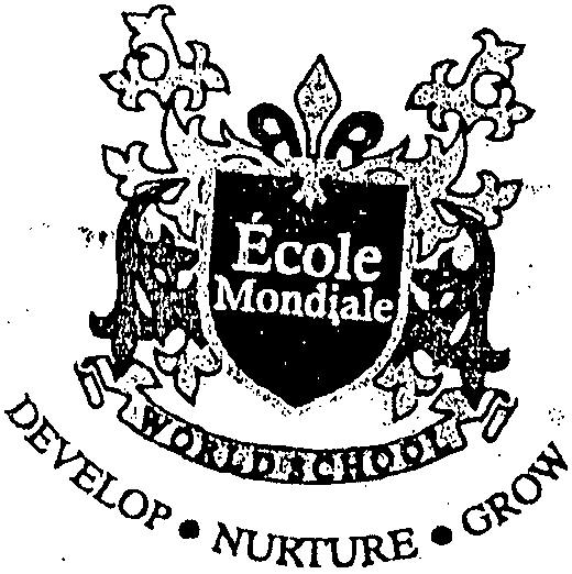 Ecole Mondiale World School Develop. Nurture.grow Device mark 1268128 Trademark