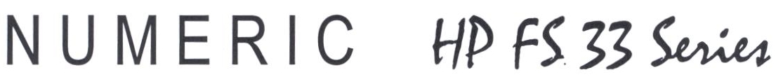 Numeric Hp Fs 33 Series Device mark 2277359 Trademark