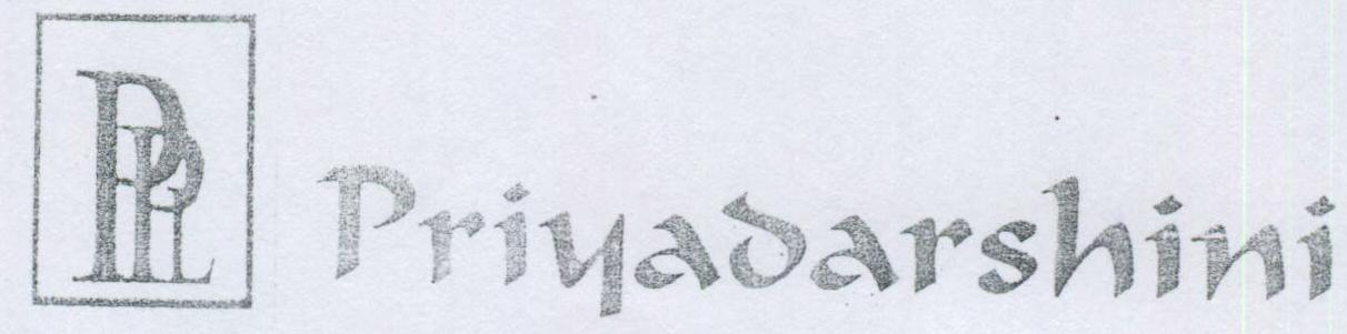 Priyadarshini Device mark 1730205 Trademark