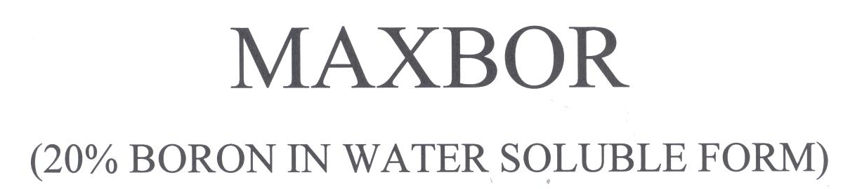 Maxbor (20% Boron In Water Soluble Form) Device mark 2197321 Trademark