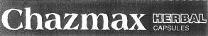 Chazmax Herbal Capsules (label) Device mark 1568302 Trademark