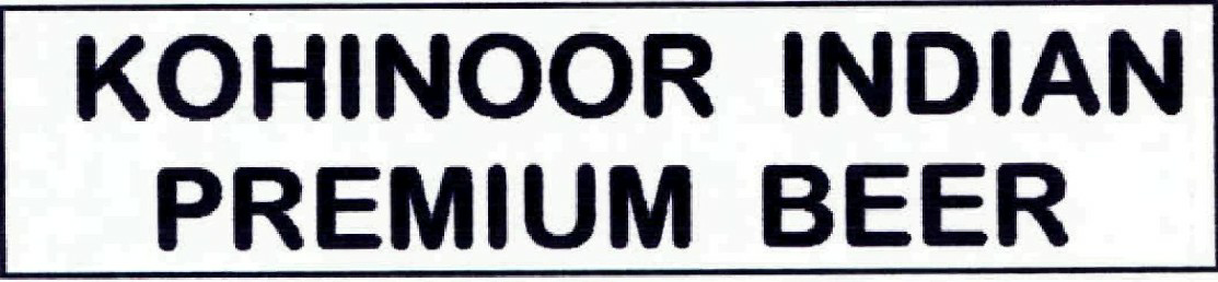 Kohinoor Indian Premium Beer Device mark 857002 Trademark