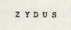 Z Y D U S Device mark 720959 Trademark