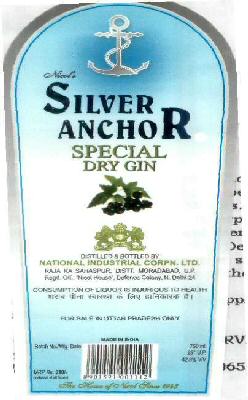 Silver Anchor Apecial Dry Gin With Label Device mark 1475527 Trademark