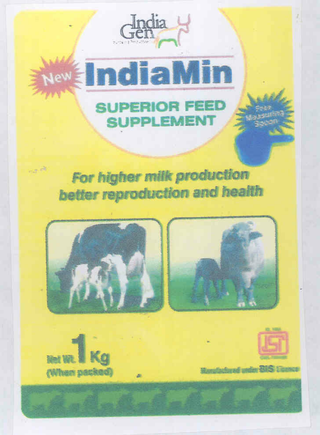 Indiagen Indiamin (label) Device mark 1548017 Trademark