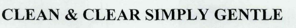Clean & Clear Simply Gentle Device mark 1957124 Trademark